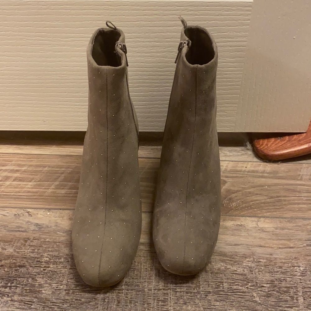 Studded Faux Suede Booties